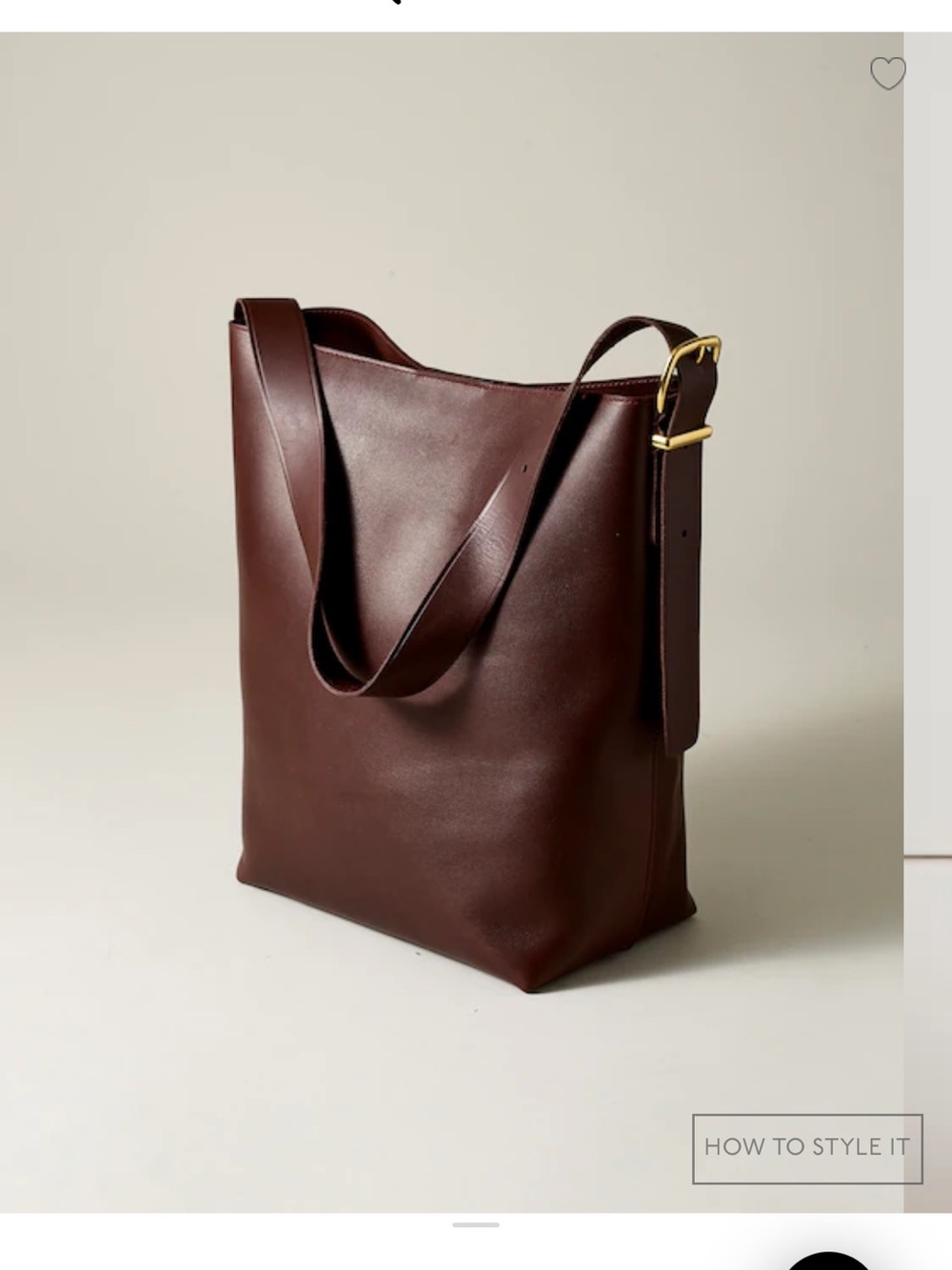 Madewell The Essential Bucket Tote Chocolate Raisin Leather Bag Career NEW